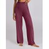 imageANRABESS Women 2 Piece Lounge Pajamas Sets Casual Ribbed Knit Long Sleeve Top Pants Matching Set 2025 Fall Outfits ClothesDark Red