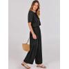 imageANRABESS Women Linen Jumpsuits 2025 Summer Casual Loose Short Sleeve Wide Leg One Piece Jumper Romper Outfits Trendy ClothesBlack