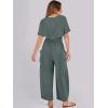 imageANRABESS Women Linen Jumpsuits 2025 Summer Casual Loose Short Sleeve Wide Leg One Piece Jumper Romper Outfits Trendy ClothesGrey Blue