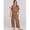 imageANRABESS Women Linen Jumpsuits 2025 Summer Casual Loose Short Sleeve Wide Leg One Piece Jumper Romper Outfits Trendy ClothesKhaki