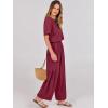 imageANRABESS Women Linen Jumpsuits 2025 Summer Casual Loose Short Sleeve Wide Leg One Piece Jumper Romper Outfits Trendy ClothesRed