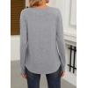 imageANRABESS Women Shirts Long Sleeve Crewneck Smocked Tunic Tops with Leggings Dressy Casual TShirt Business Work BlousesGrey