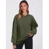 imageANRABESS Womens Oversized V Neck Sweatshirt Fleece Long Sleeve Hoodies Pullover Comfy Top Outfits 2025 Teen Preppy ClothesArmy Green