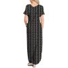 imageANRABESS Womens Summer Maxi Dress Short Sleeve Casual Loose Long T Shirt Dresses Split Vacation Beach Sundress Travel OutfitsBoho Black