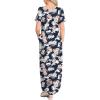 imageANRABESS Womens Summer Maxi Dress Short Sleeve Casual Loose Long T Shirt Dresses Split Vacation Beach Sundress Travel OutfitsFloral Black Pink