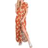 imageANRABESS Womens Summer Maxi Dress Short Sleeve Casual Loose Long T Shirt Dresses Split Vacation Beach Sundress Travel OutfitsFloral Orange
