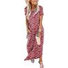 imageANRABESS Womens Summer Maxi Dress Short Sleeve Casual Loose Long T Shirt Dresses Split Vacation Beach Sundress Travel OutfitsFloral Red