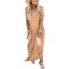 imageANRABESS Womens Summer Maxi Dress Short Sleeve Casual Loose Long T Shirt Dresses Split Vacation Beach Sundress Travel OutfitsFloral Yellow Purple