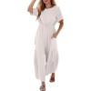 imageANRABESS Women Linen Jumpsuits 2025 Summer Casual Loose Short Sleeve Wide Leg One Piece Jumper Romper Outfits Trendy ClothesBeige