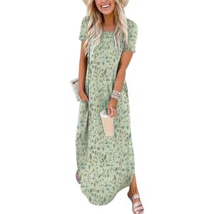 imageANRABESS Womens Summer Maxi Dress Short Sleeve Casual Loose Long T Shirt Dresses Split Vacation Beach Sundress Travel OutfitsFloral Cyan