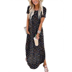 imageANRABESS Womens Summer Maxi Dress Short Sleeve Casual Loose Long T Shirt Dresses Split Vacation Beach Sundress Travel OutfitsMulticolored Point