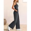 imageANRABESS Jumpsuits for Women Dressy Casual Summer Sleeveless Rib Knit Wide Leg Jumper Romper One Piece Outfits with PocketsDark Grey