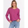 imageANRABESS Womens Long Sleeve Waffle Knit Shirts Dressy Casual Loose Button Up V Neck Henley Tops 2025 Fall Basic Tee BlouseHot Pink