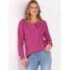 imageANRABESS Womens Long Sleeve Waffle Knit Shirts Dressy Casual Loose Button Up V Neck Henley Tops 2025 Fall Basic Tee BlouseHot Pink
