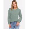 imageANRABESS Womens Long Sleeve Waffle Knit Shirts Dressy Casual Loose Button Up V Neck Henley Tops 2025 Fall Basic Tee BlouseLight Green
