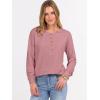 imageANRABESS Womens Long Sleeve Waffle Knit Shirts Dressy Casual Loose Button Up V Neck Henley Tops 2025 Fall Basic Tee BlousePink