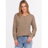 imageANRABESS Womens Long Sleeve Waffle Knit Shirts Dressy Casual Loose Button Up V Neck Henley Tops 2025 Fall Basic Tee BlouseTan