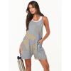 imageANRABESS Womens Rompers Summer Casual Loose Sleeveless Overalls Spaghetti Strap Shorts Jumpsuit 2025 Beach Vacation OutfitsDiamond Stripe