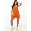 imageANRABESS Womens Rompers Summer Casual Loose Sleeveless Overalls Spaghetti Strap Shorts Jumpsuit 2025 Beach Vacation OutfitsOrange