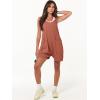 imageANRABESS Womens Rompers Summer Casual Loose Sleeveless Overalls Spaghetti Strap Shorts Jumpsuit 2025 Beach Vacation OutfitsRust