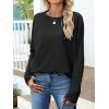 imageANRABESS 2025 Fall Fashion Sweatshirt for Women Raw Edges Long Sleeve Shirts Crewneck Loose Fit Curve Hem Pullover TopsBlack