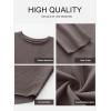 imageANRABESS 2025 Fall Fashion Sweatshirt for Women Raw Edges Long Sleeve Shirts Crewneck Loose Fit Curve Hem Pullover TopsCamel