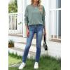imageANRABESS 2025 Fall Fashion Sweatshirt for Women Raw Edges Long Sleeve Shirts Crewneck Loose Fit Curve Hem Pullover TopsGreen