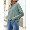imageANRABESS 2025 Fall Fashion Sweatshirt for Women Raw Edges Long Sleeve Shirts Crewneck Loose Fit Curve Hem Pullover TopsGreen