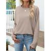imageANRABESS 2025 Fall Fashion Sweatshirt for Women Raw Edges Long Sleeve Shirts Crewneck Loose Fit Curve Hem Pullover TopsKhaki