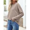 imageANRABESS 2025 Fall Fashion Sweatshirt for Women Raw Edges Long Sleeve Shirts Crewneck Loose Fit Curve Hem Pullover TopsKhaki