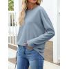 imageANRABESS 2025 Fall Fashion Sweatshirt for Women Raw Edges Long Sleeve Shirts Crewneck Loose Fit Curve Hem Pullover TopsLight Blue