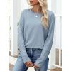 imageANRABESS 2025 Fall Fashion Sweatshirt for Women Raw Edges Long Sleeve Shirts Crewneck Loose Fit Curve Hem Pullover TopsLight Blue