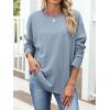 imageANRABESS 2025 Fall Fashion Sweatshirt for Women Raw Edges Long Sleeve Shirts Crewneck Loose Fit Curve Hem Pullover TopsLight Blue