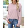 imageANRABESS 2025 Fall Fashion Sweatshirt for Women Raw Edges Long Sleeve Shirts Crewneck Loose Fit Curve Hem Pullover TopsPink