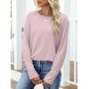 imageANRABESS 2025 Fall Fashion Sweatshirt for Women Raw Edges Long Sleeve Shirts Crewneck Loose Fit Curve Hem Pullover TopsPink