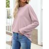 imageANRABESS 2025 Fall Fashion Sweatshirt for Women Raw Edges Long Sleeve Shirts Crewneck Loose Fit Curve Hem Pullover TopsPink