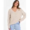 imageANRABESS Long Sleeve Shirts for Women V Neck Casual Fall Tops Loose Fit Lightweight Sweaters Tunic Fashion 2025 ClothesBeige