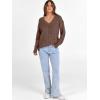 imageANRABESS Long Sleeve Shirts for Women V Neck Casual Fall Tops Loose Fit Lightweight Sweaters Tunic Fashion 2025 ClothesDark Brown