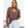 imageANRABESS Long Sleeve Shirts for Women V Neck Casual Fall Tops Loose Fit Lightweight Sweaters Tunic Fashion 2025 ClothesDark Brown