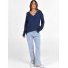 imageANRABESS Long Sleeve Shirts for Women V Neck Casual Fall Tops Loose Fit Lightweight Sweaters Tunic Fashion 2025 ClothesDeep Blue