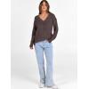 imageANRABESS Long Sleeve Shirts for Women V Neck Casual Fall Tops Loose Fit Lightweight Sweaters Tunic Fashion 2025 ClothesDeep Brown