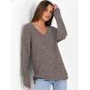 imageANRABESS Long Sleeve Shirts for Women V Neck Casual Fall Tops Loose Fit Lightweight Sweaters Tunic Fashion 2025 ClothesDeep Coffee