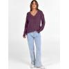 imageANRABESS Long Sleeve Shirts for Women V Neck Casual Fall Tops Loose Fit Lightweight Sweaters Tunic Fashion 2025 ClothesDeep Purple