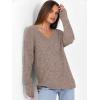 imageANRABESS Long Sleeve Shirts for Women V Neck Casual Fall Tops Loose Fit Lightweight Sweaters Tunic Fashion 2025 ClothesKhaki