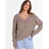 imageANRABESS Long Sleeve Shirts for Women V Neck Casual Fall Tops Loose Fit Lightweight Sweaters Tunic Fashion 2025 ClothesKhaki