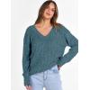imageANRABESS Long Sleeve Shirts for Women V Neck Casual Fall Tops Loose Fit Lightweight Sweaters Tunic Fashion 2025 ClothesLake Blue