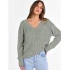 imageANRABESS Long Sleeve Shirts for Women V Neck Casual Fall Tops Loose Fit Lightweight Sweaters Tunic Fashion 2025 ClothesLight Green