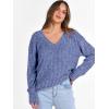 imageANRABESS Long Sleeve Shirts for Women V Neck Casual Fall Tops Loose Fit Lightweight Sweaters Tunic Fashion 2025 ClothesNavy Blue