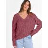imageANRABESS Long Sleeve Shirts for Women V Neck Casual Fall Tops Loose Fit Lightweight Sweaters Tunic Fashion 2025 ClothesRed
