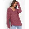 imageANRABESS Long Sleeve Shirts for Women V Neck Casual Fall Tops Loose Fit Lightweight Sweaters Tunic Fashion 2025 ClothesRed